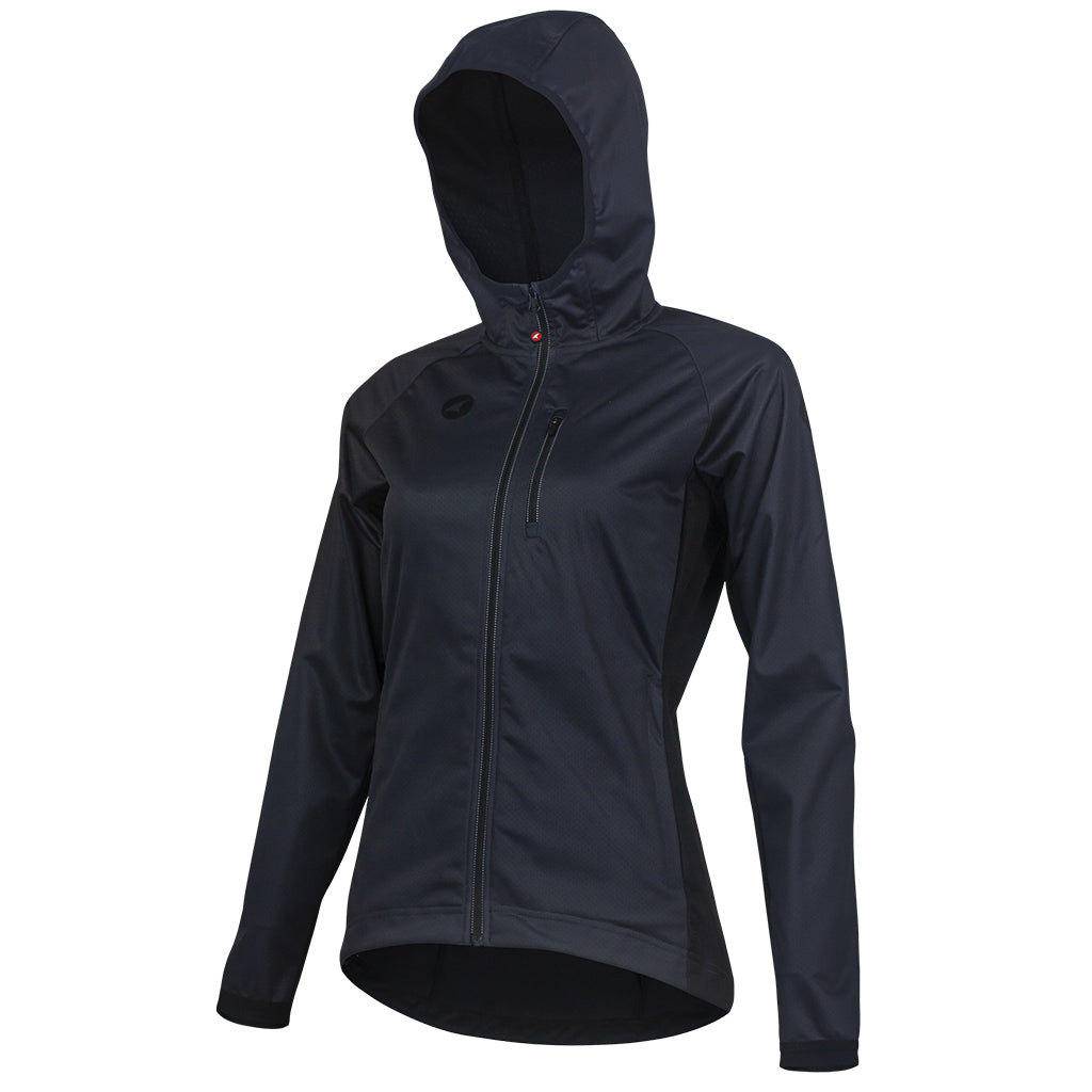 Women's Black MTB Hoodie - Front View