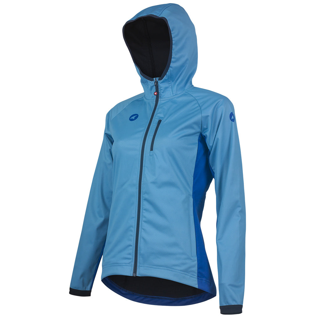 Women's Blue MTB Hoodie - Front View