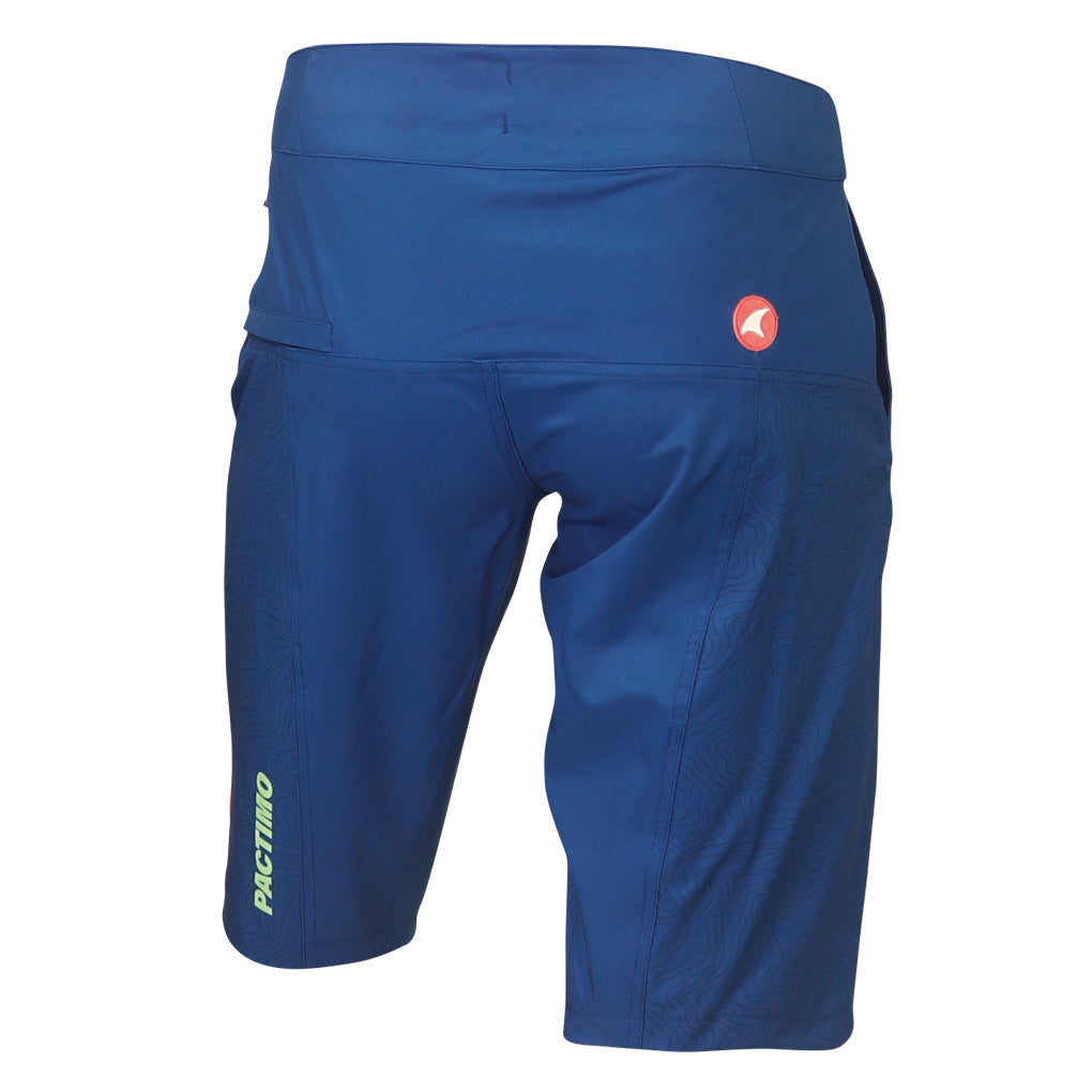 Men's Navy Blue Mountain Bike Shorts - Back View