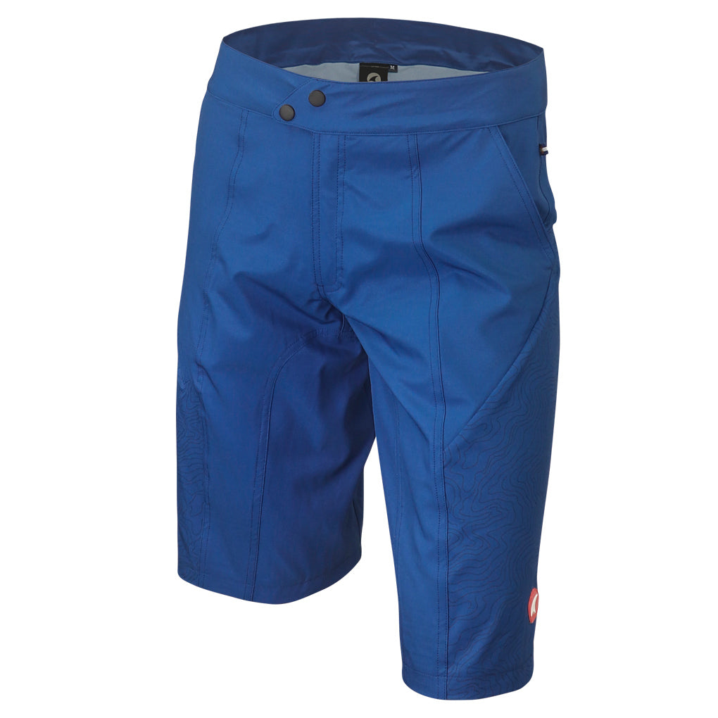 Men's Navy Blue Mountain Bike Shorts - Front View