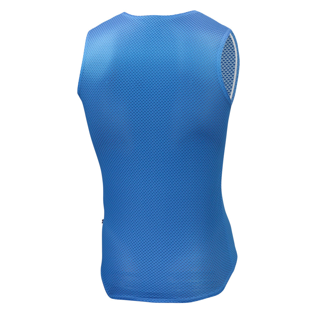 Men's Blue Mesh Cycling Base Layer - Back View
