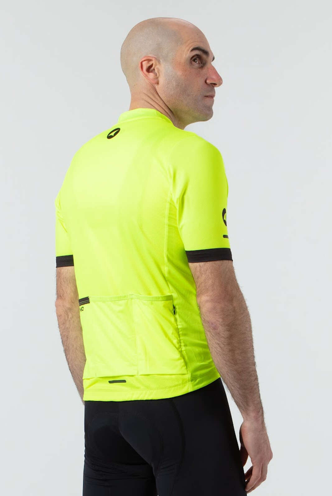 Classic Manic Yellow Ascent Cycling Jersey - Back View