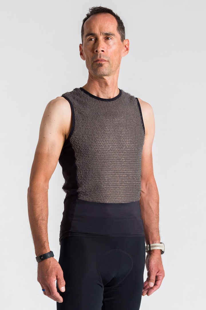 Men's Polartec Alpha Core Thermal Cycling Base Layer - On Body Side View