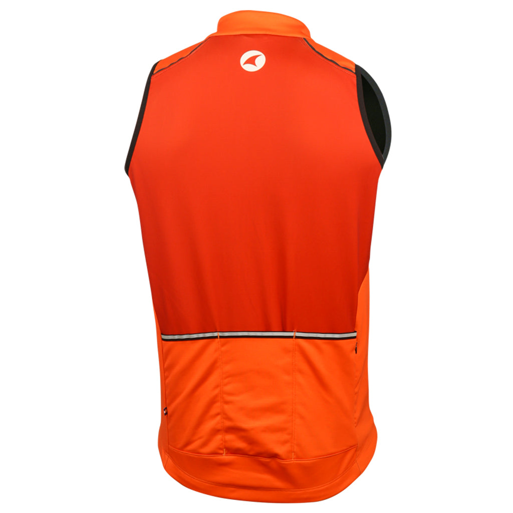 Men's Orange Thermal Cycling Vest - Back View