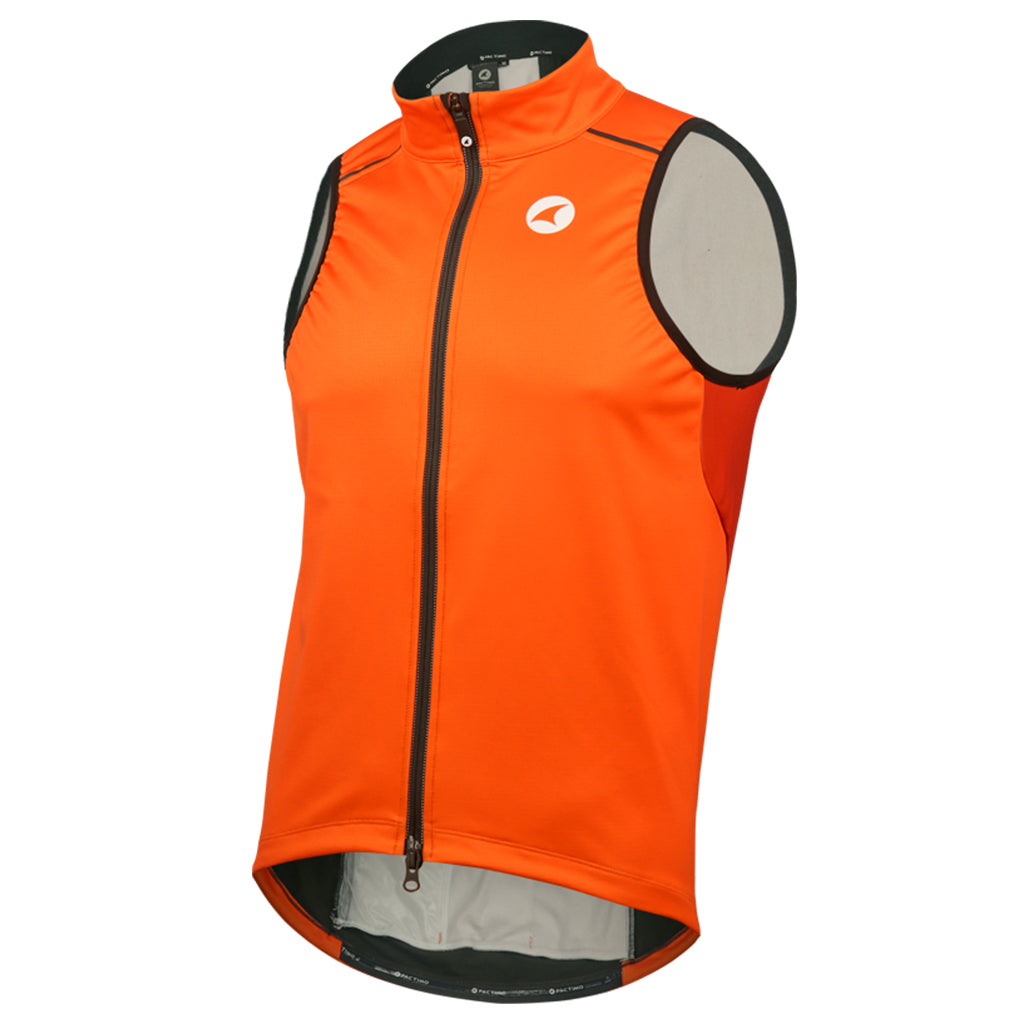 Men's Orange Thermal Cycling Vest - Front View
