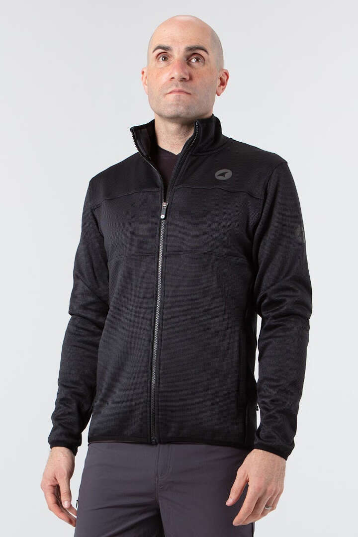 Men's Cycling Track Jacket - on Body Front View 