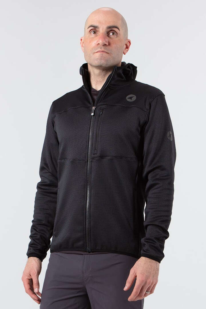Men's Full Zip Cycling Hoodie - On Body Front View