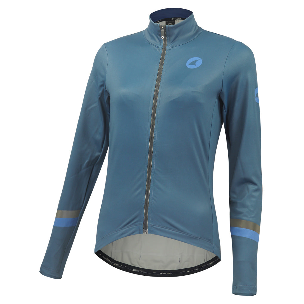 Navy Blue Thermal Cycling Jersey for Women - Front View
