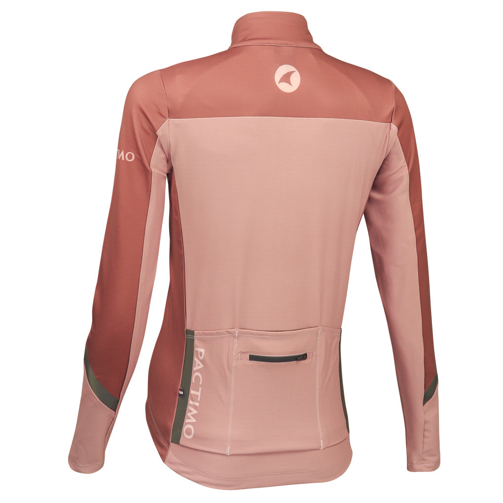 Dusty Burgundy Thermal Cycling Jersey for Women - Back View