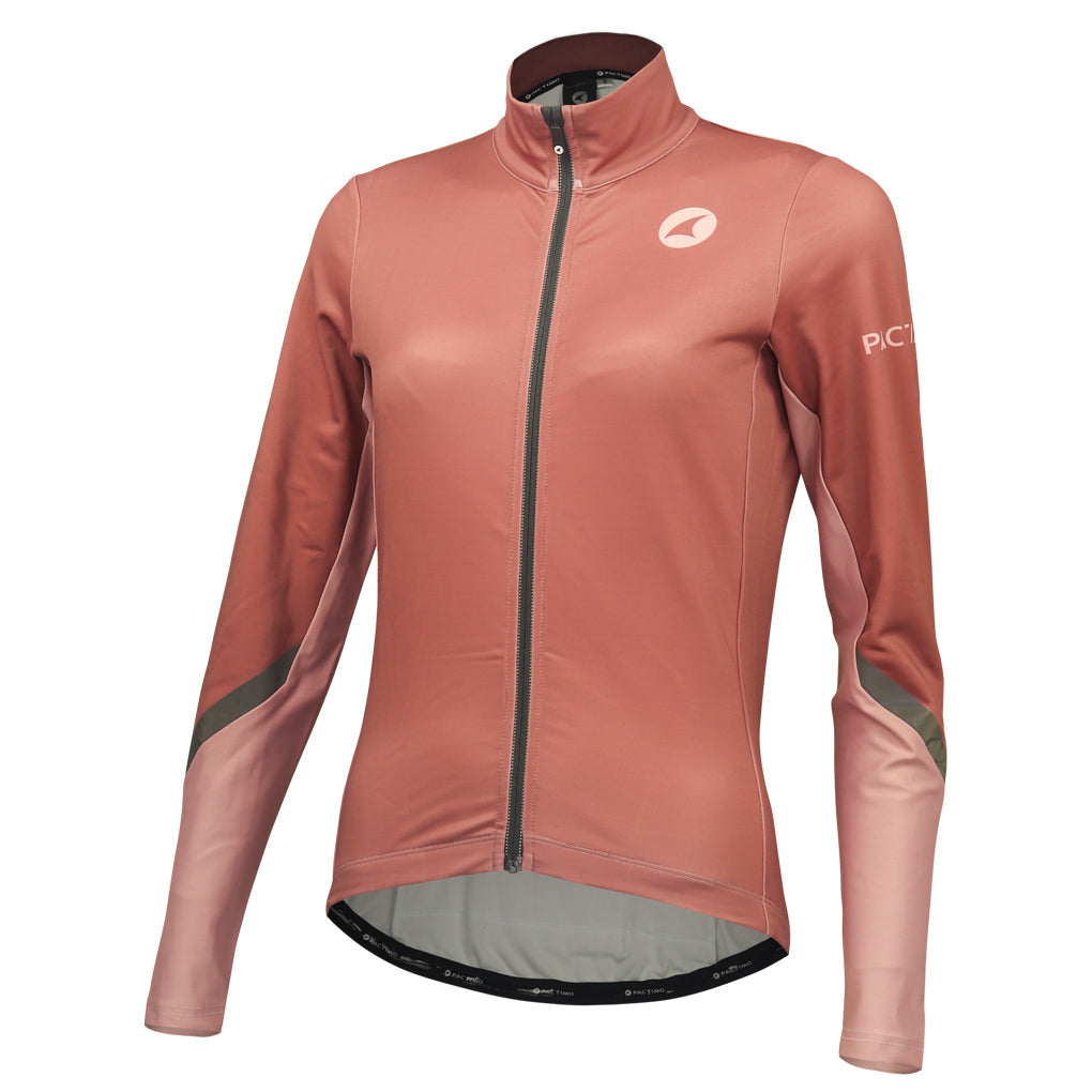 Dusty Burgundy Thermal Cycling Jersey for Women - Front View