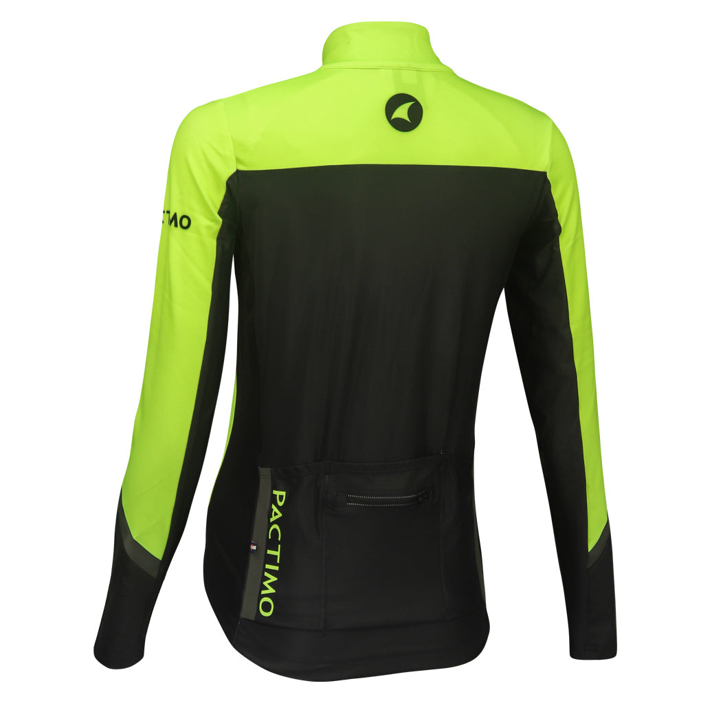 High-Viz Yellow Thermal Cycling Jersey for Women - Back View