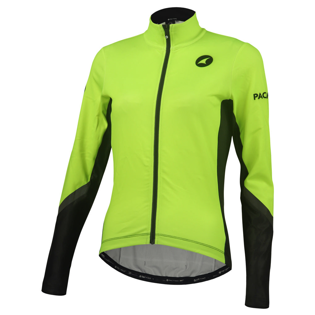 High-Viz Yellow Thermal Cycling Jersey for Women - Front View
