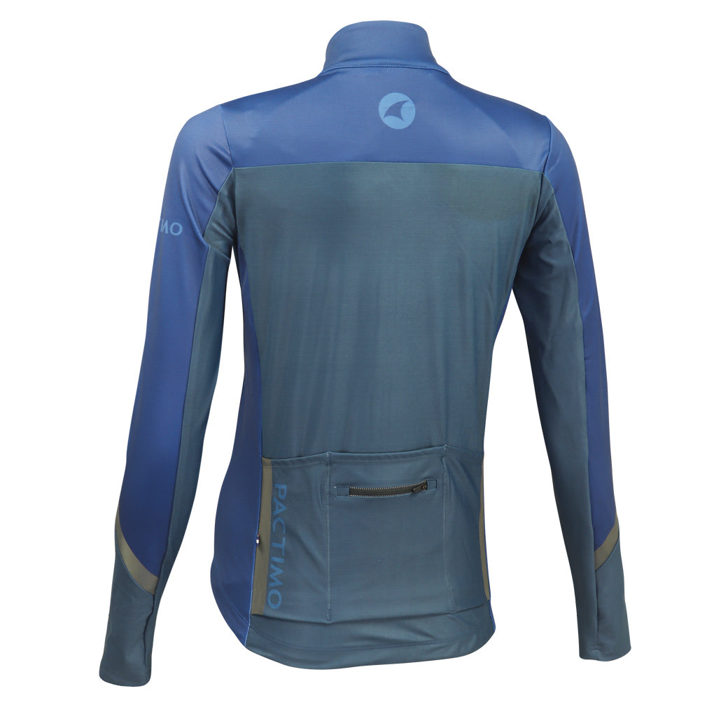 Navy Blue Thermal Cycling Jersey for Women - Storm Back View