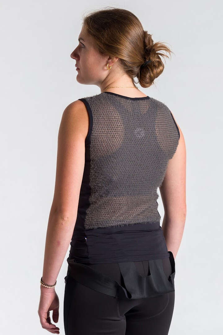 Women's Polartec Alpha Core Thermal Cycling Base Layer - On Body Back View