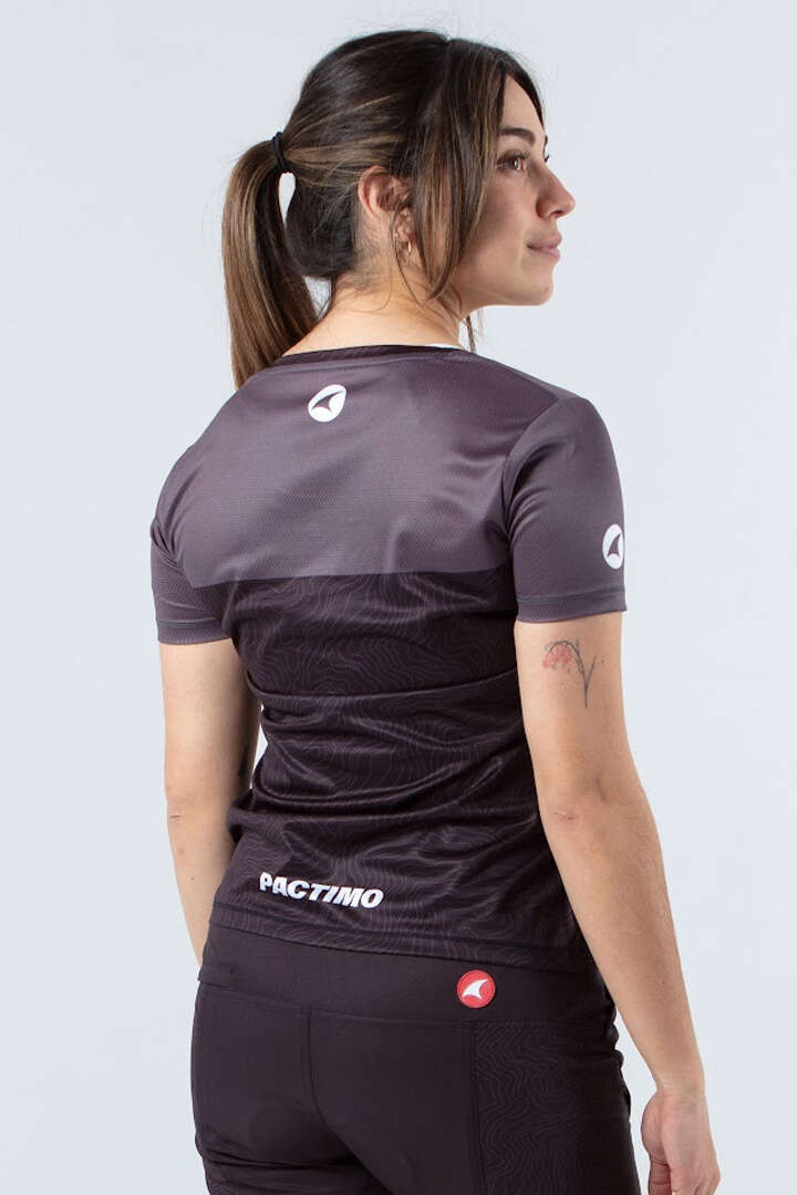 Women's Black MTB Jersey - Apex Back View