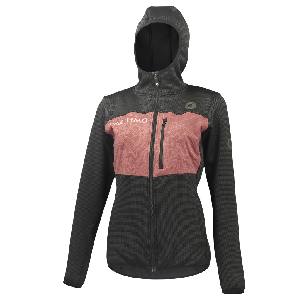 Women's Dusty Burgundy Full Zip Cycling Hoodie