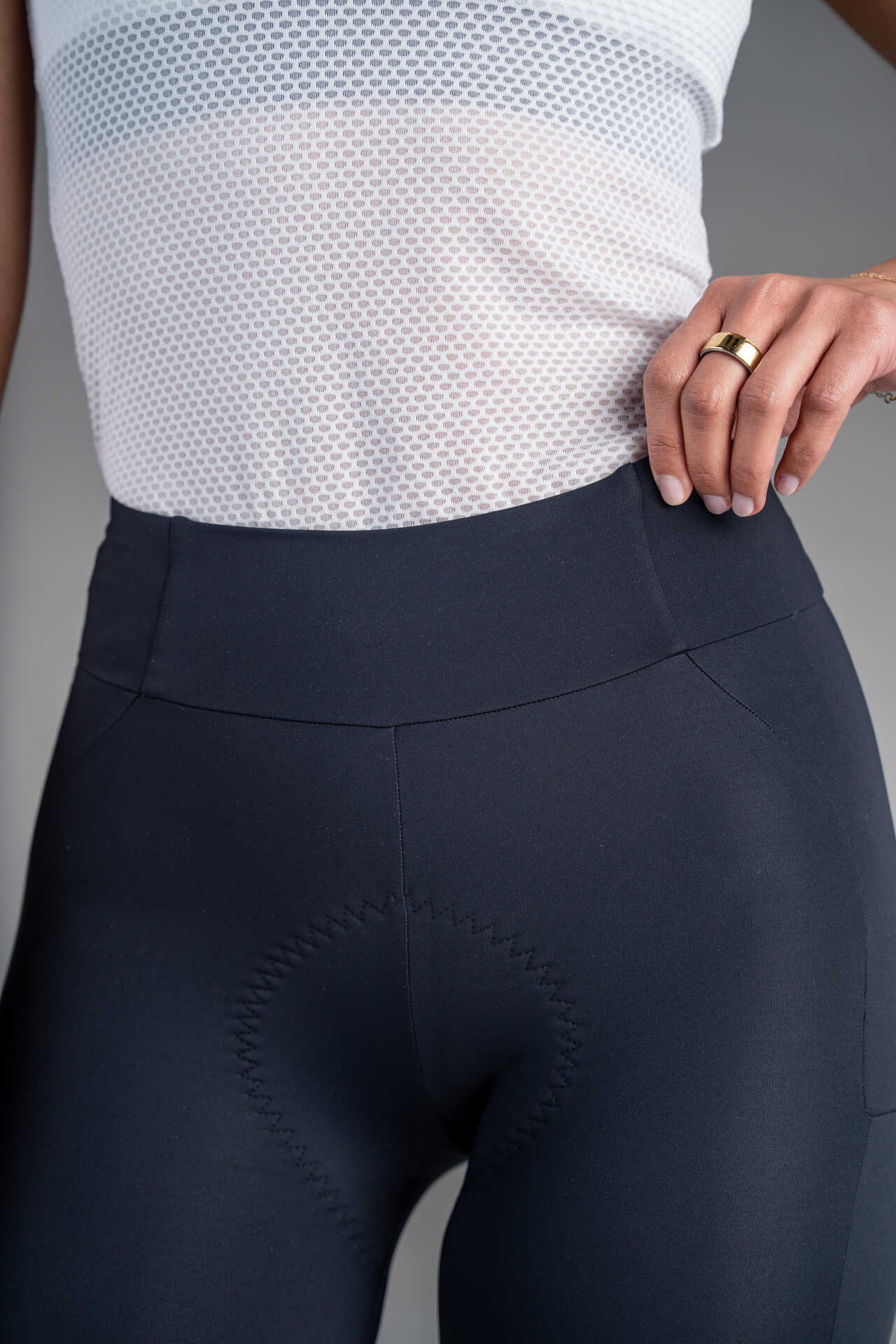 Women's Black Flyte Cargo Cycling Shorts - Waistband