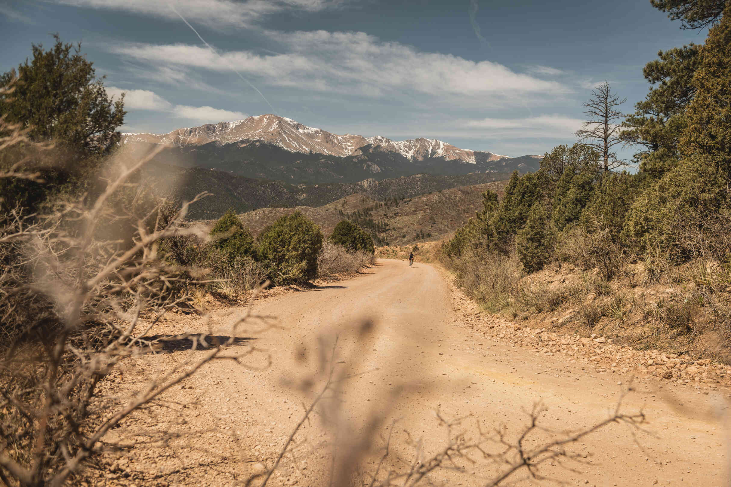 Colorado Gravel Cycling with Mountain Views