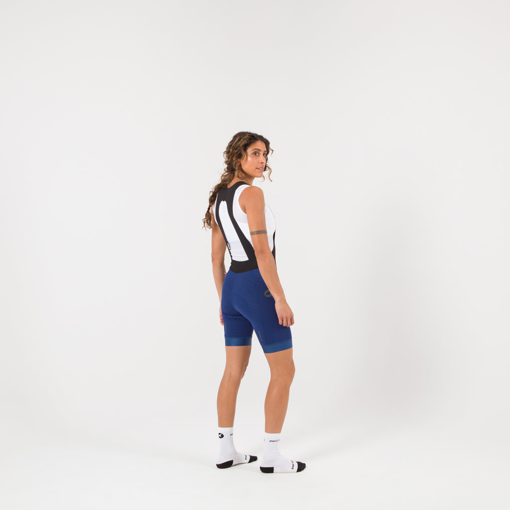 Women's Navy Blue 12-Hour Summit Stratos Cycling Bibs - Back View