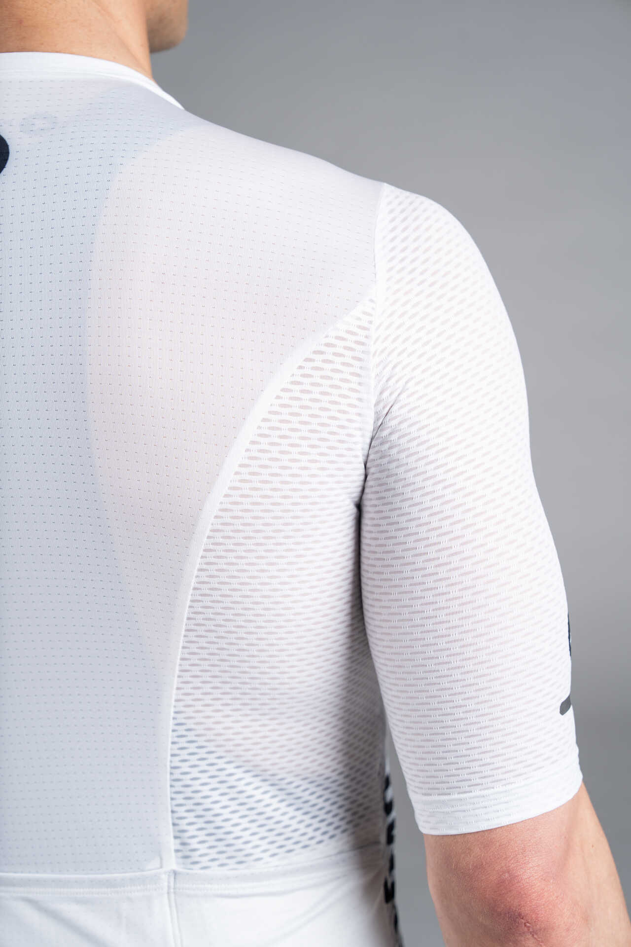 Men's White Summit Aero Mesh Cycling Jersey - Mesh Underarm