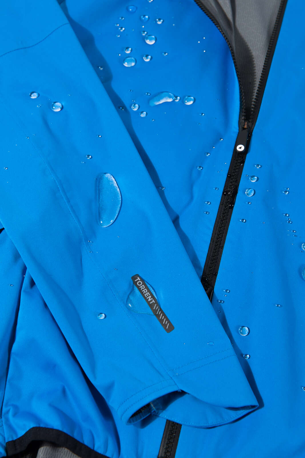 Men's Blue Packable Waterproof Cycling Rain Jacket