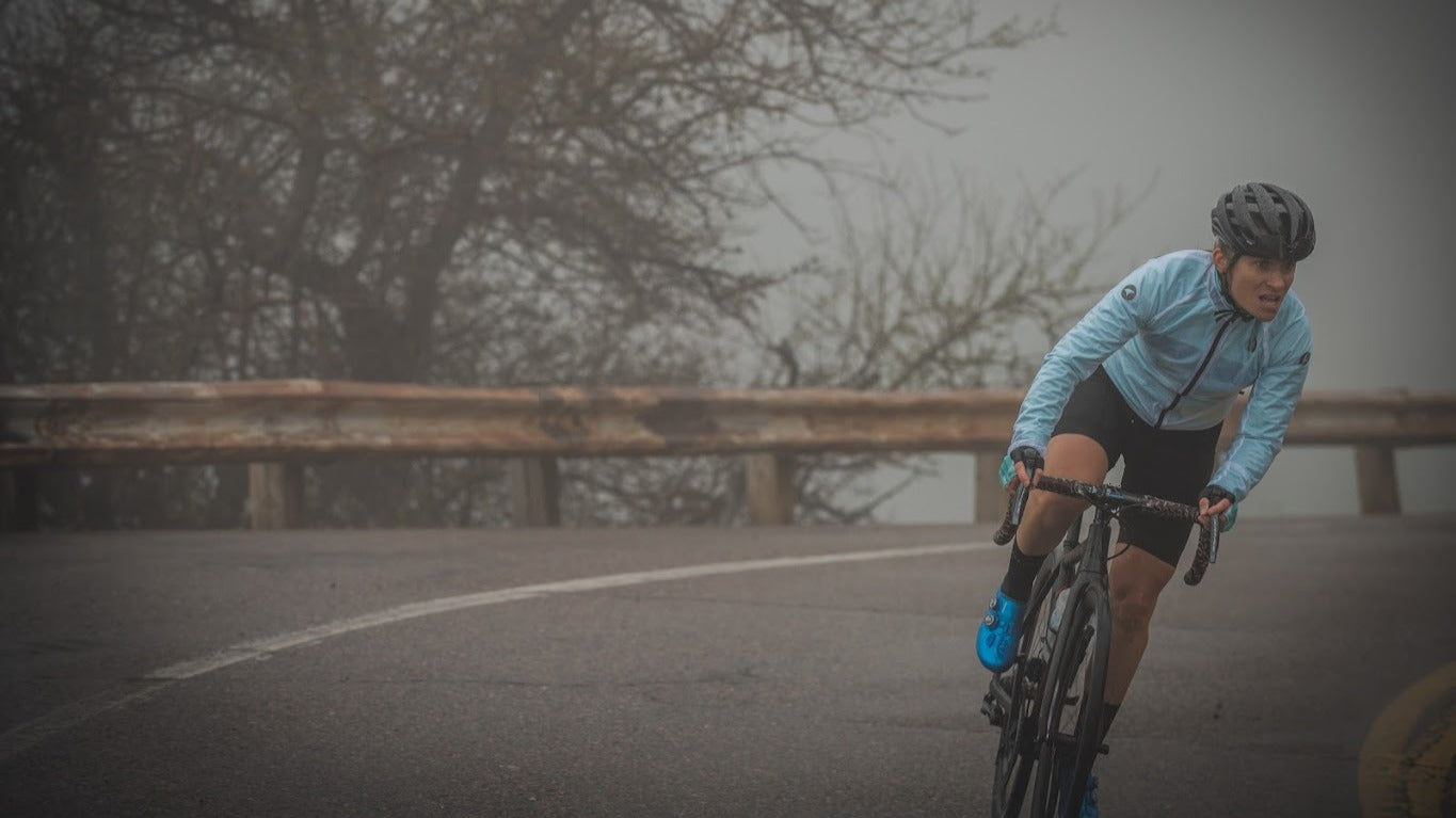 Women's Lightweight Cycling Rain Jacket on Body