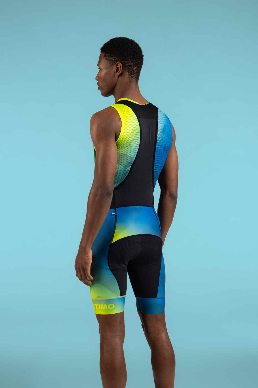Men's PAC Ascent Vector Bib Shorts - Cool Fade Back View
