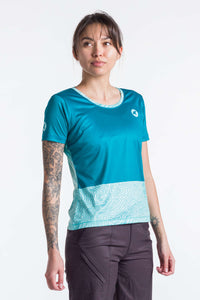 Women's MTB Jersey - Teal Front View