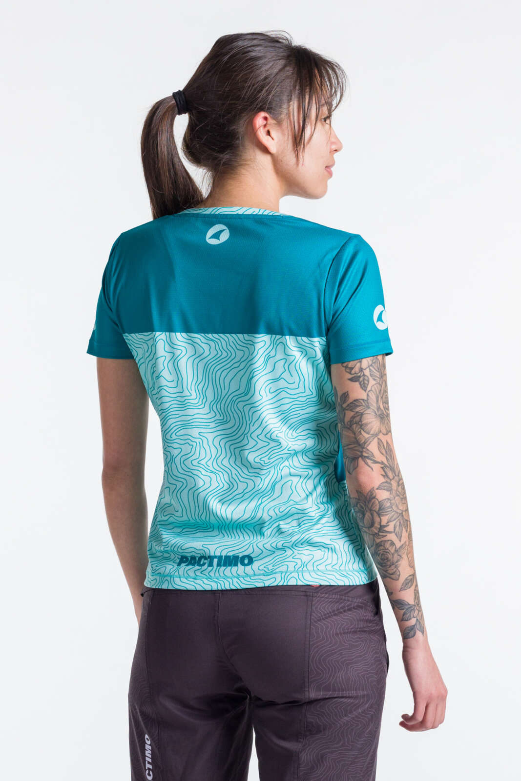 Women's MTB Jersey - Teal Back View