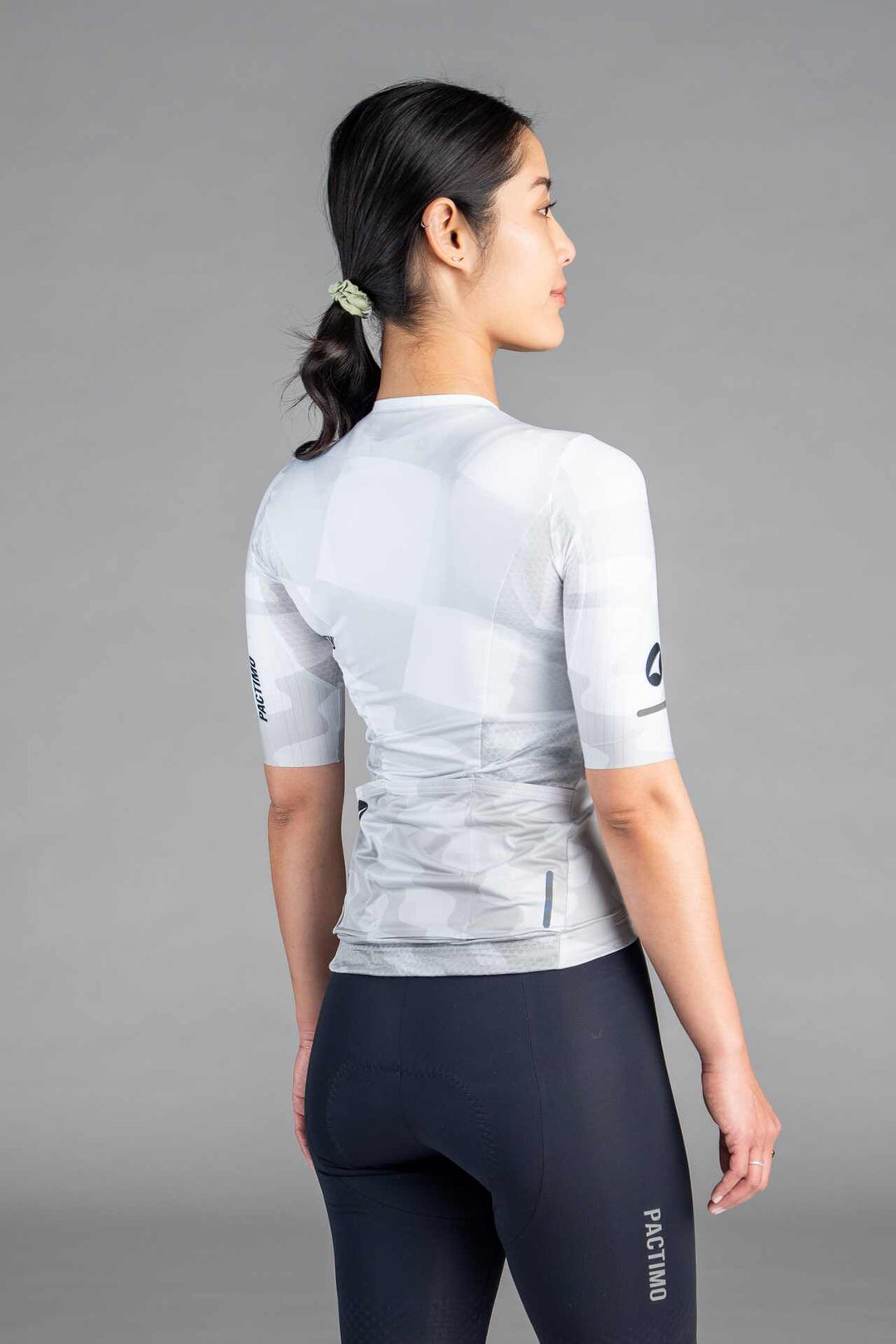 Women's White Flyte Cycling Jersey - Back View