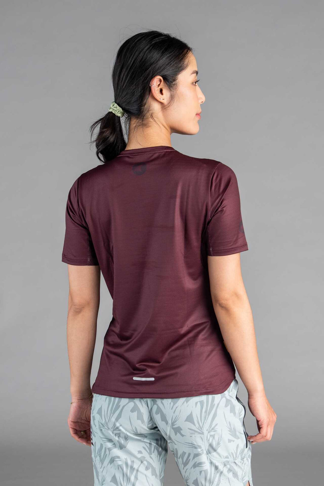 Women's Burgundy MTB Tee - Back View