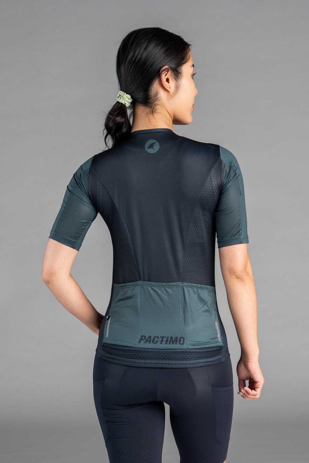 Women's Black Summit Cycling Jersey - Back View