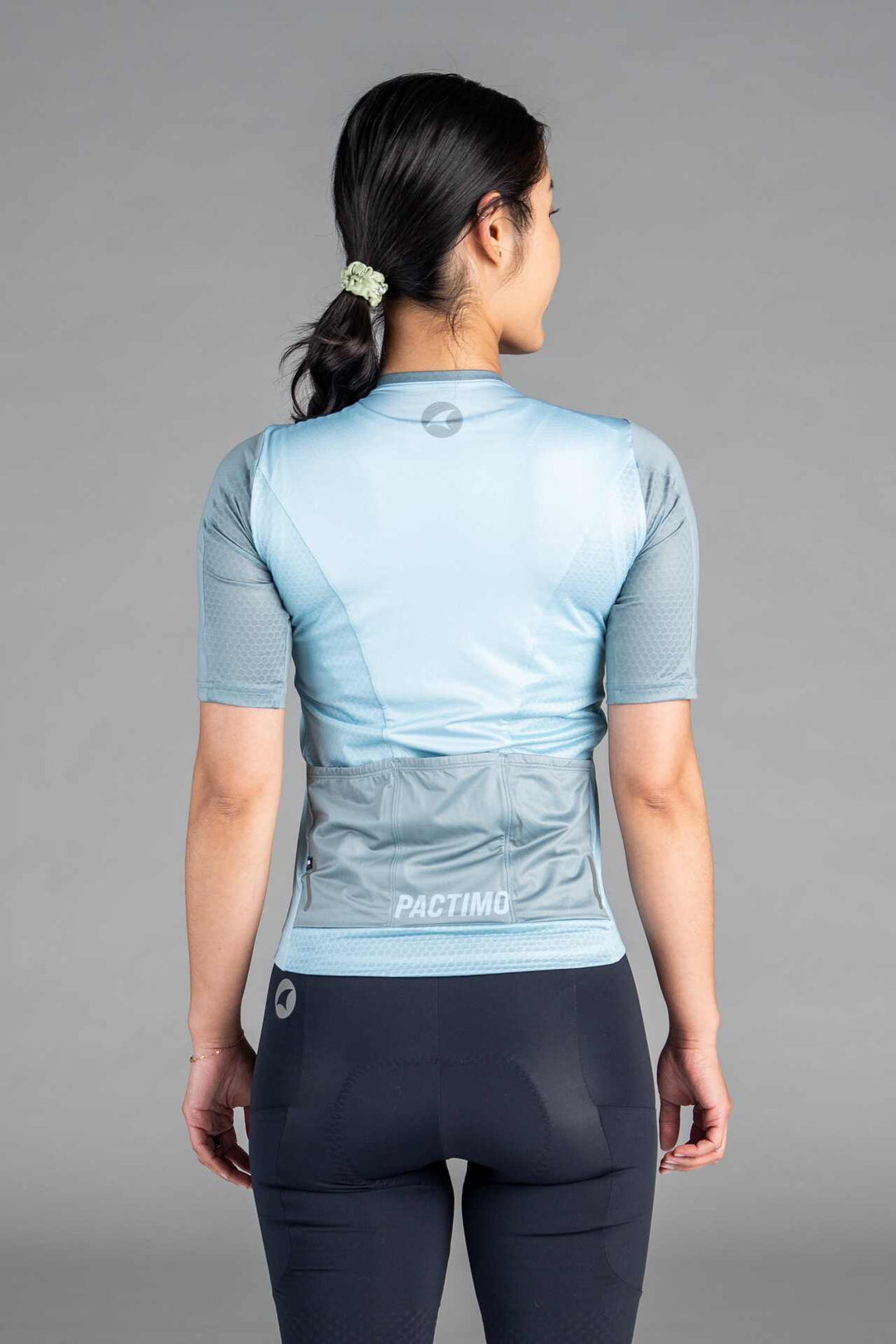 Women's Light Blue Summit Cycling Jersey - Back View