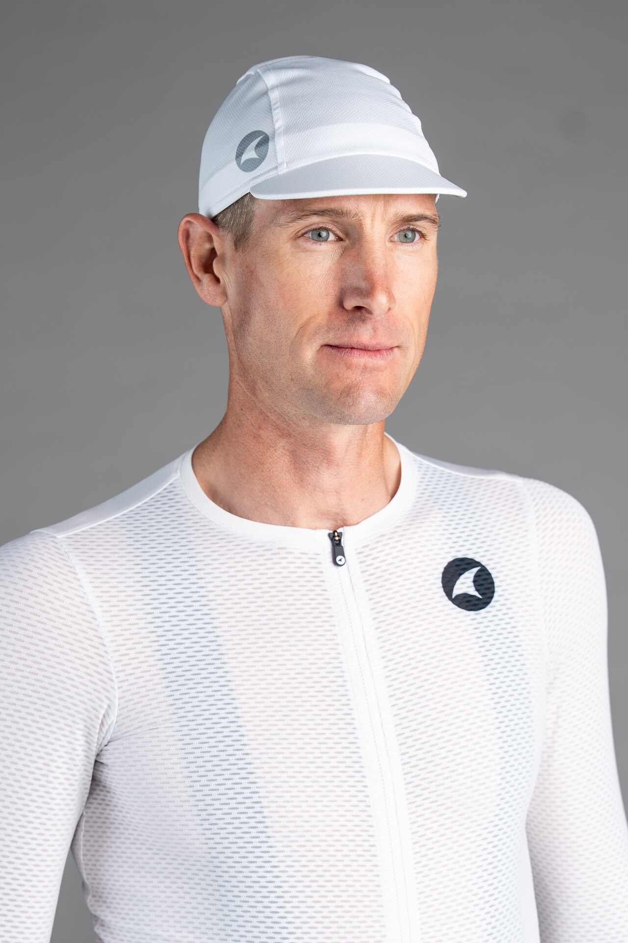 White Cycling Cap