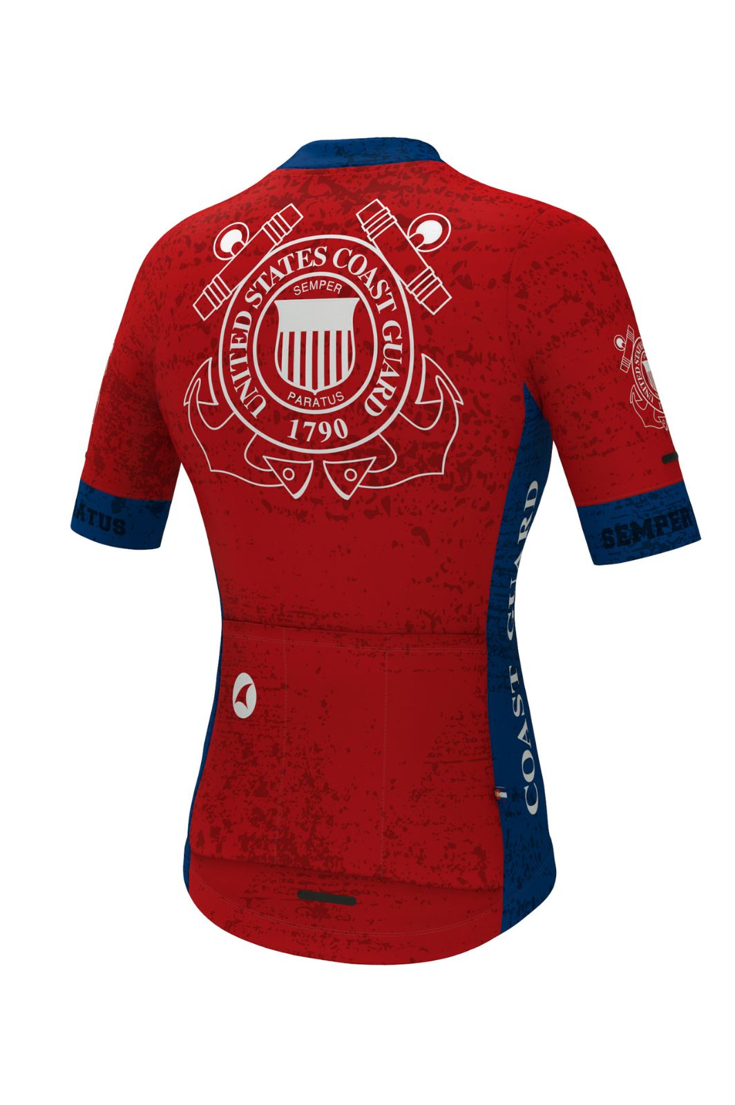 Women's US Coast Guard Cycling Jersey - Ascent Aero Back View