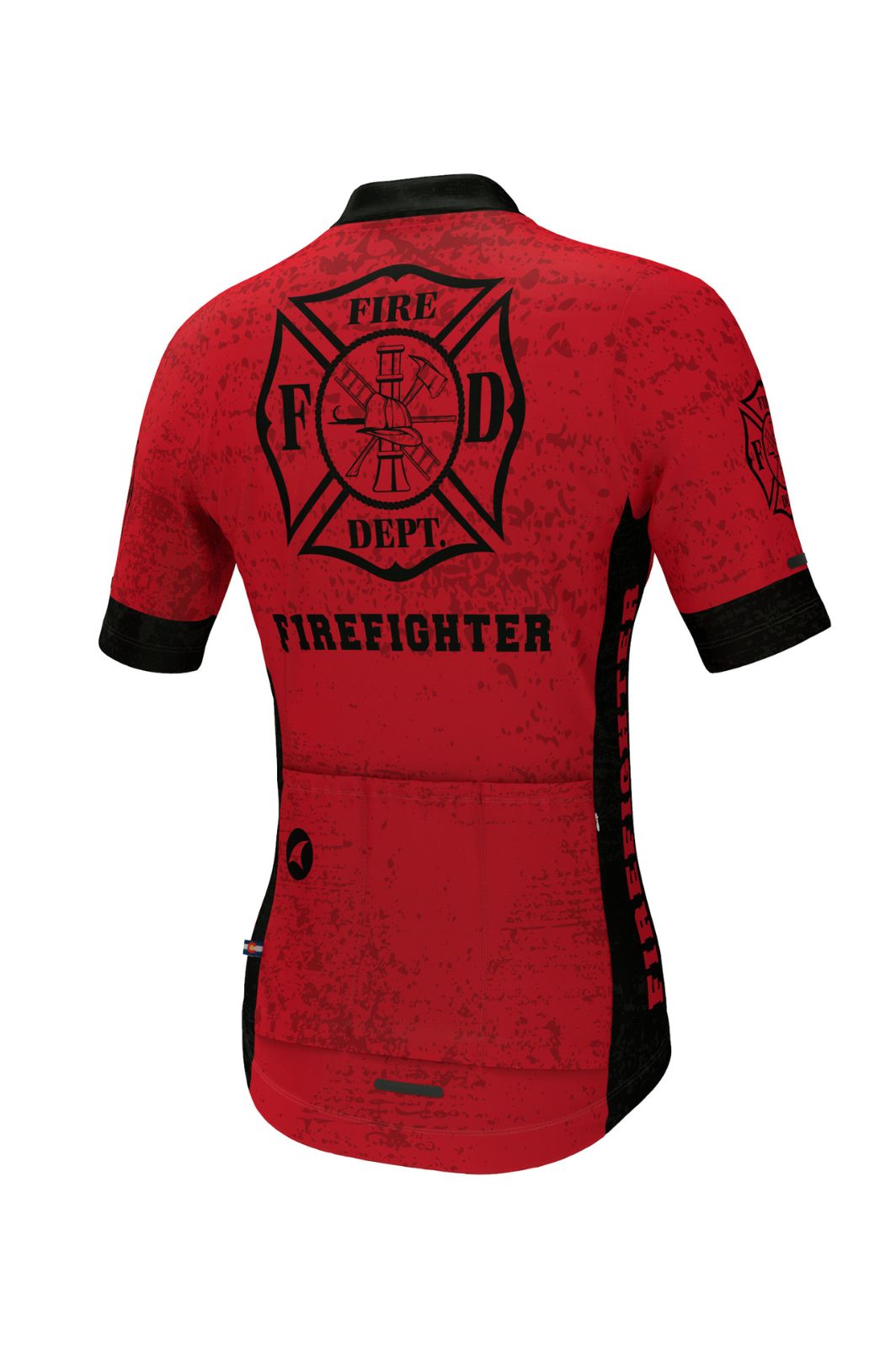 Women's First Responder Firefighter Cycling Jersey - Back View