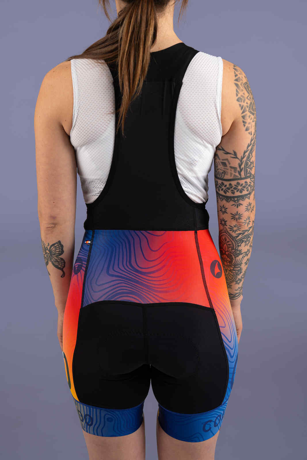 Women's Colorado Flag Cycling Bibs - Back Uppers