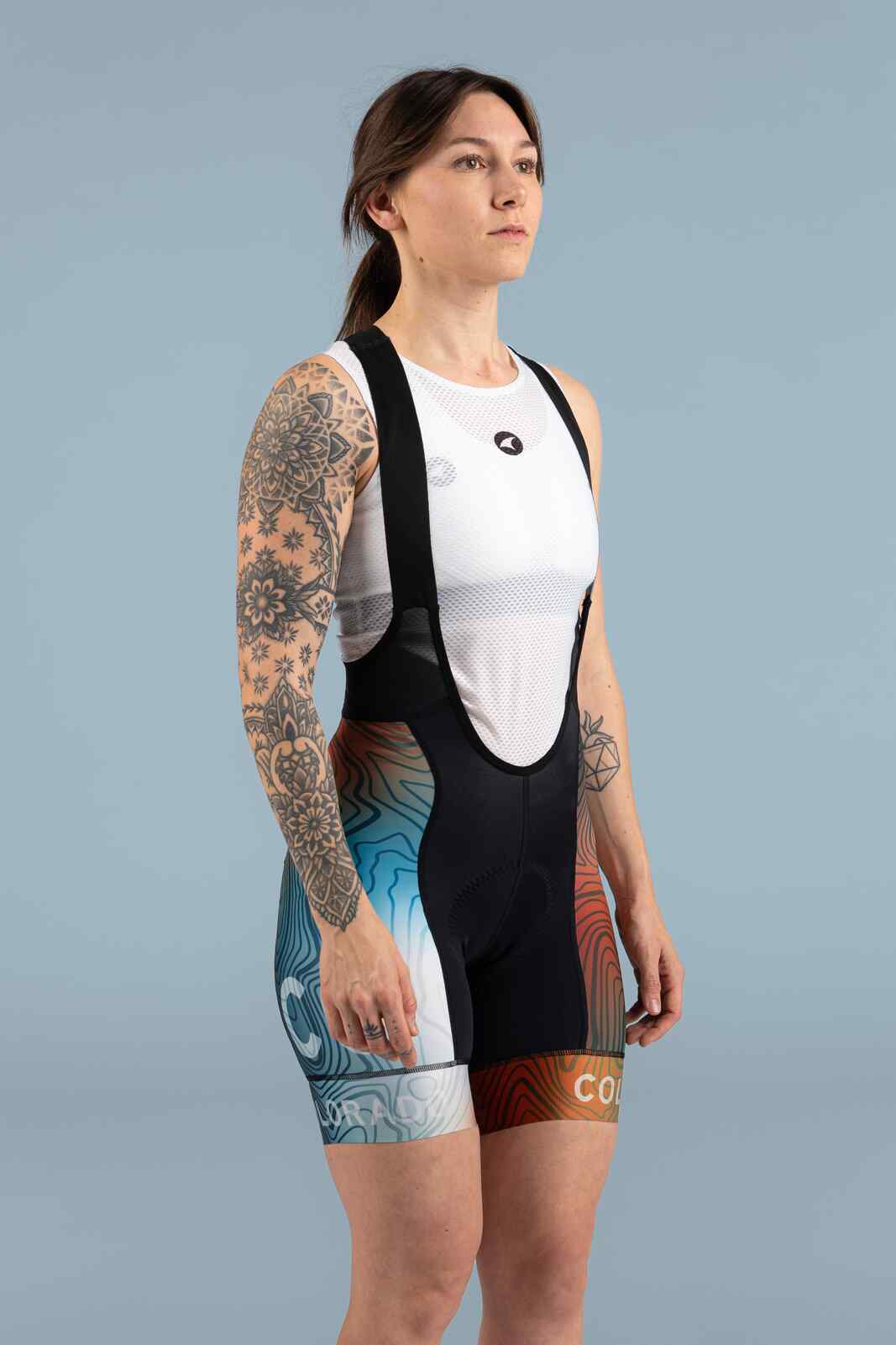 Women's Colorado Geo Cycling Bibs - Front View