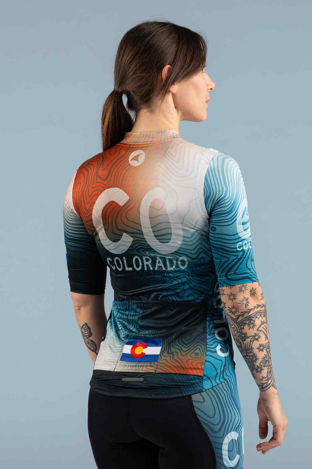 Women's Colorado Geo Cycling Jersey - Ascent Aero Back