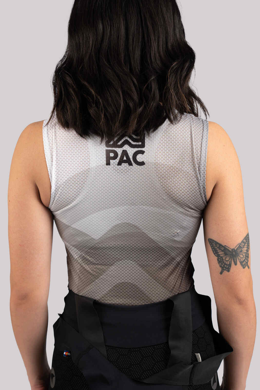 Women's PAC Zero-Weight Mesh Base Layer - Mono Fade Fabric Close-Up