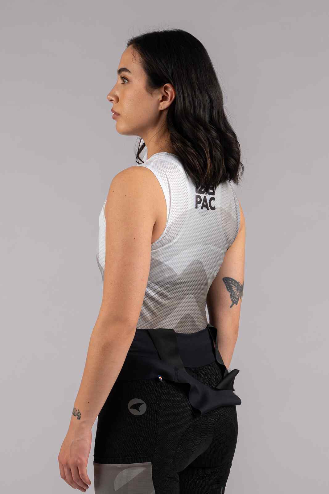 Women's PAC Zero-Weight Mesh Base Layer - Mono Fade Back View