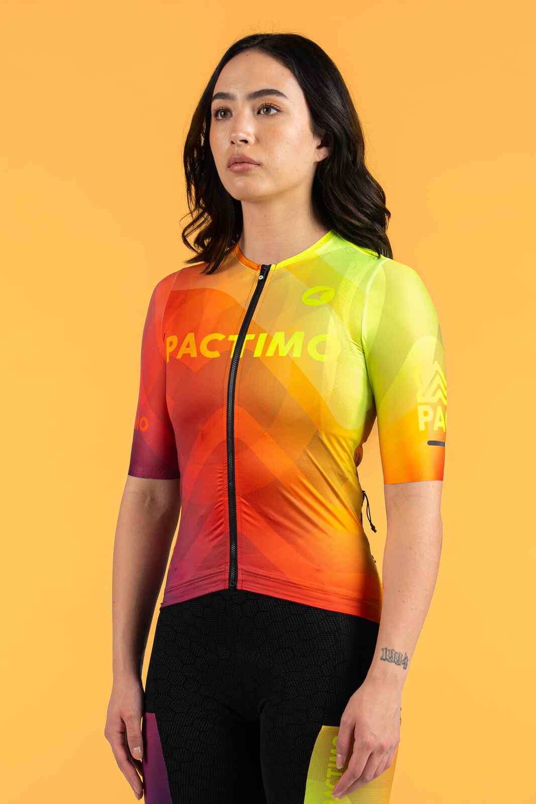 Women's PAC Gravel Cycling Jersey - Warm Fade Front View