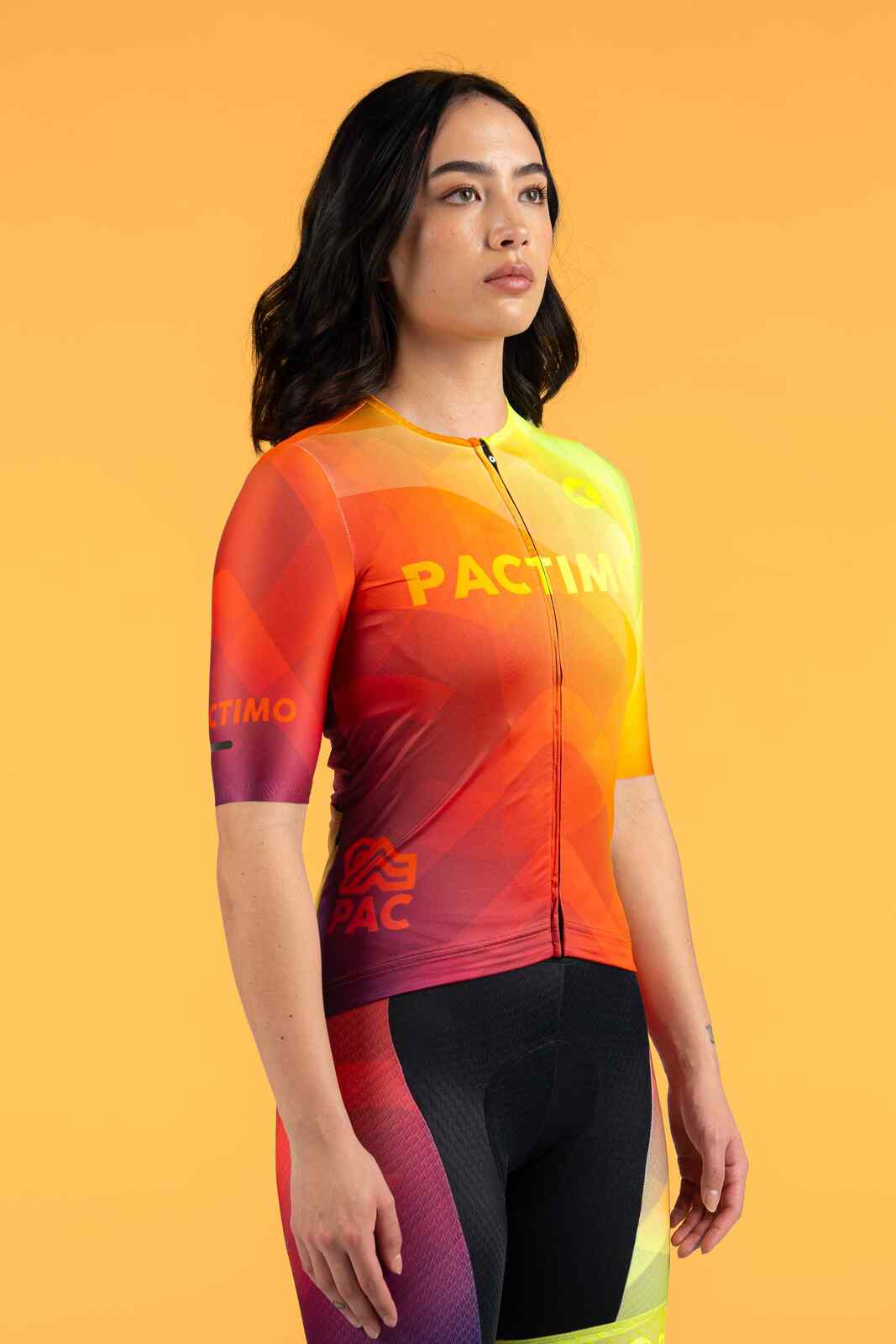 Women's PAC Summit Cycling Jersey - Warm Fade Front View