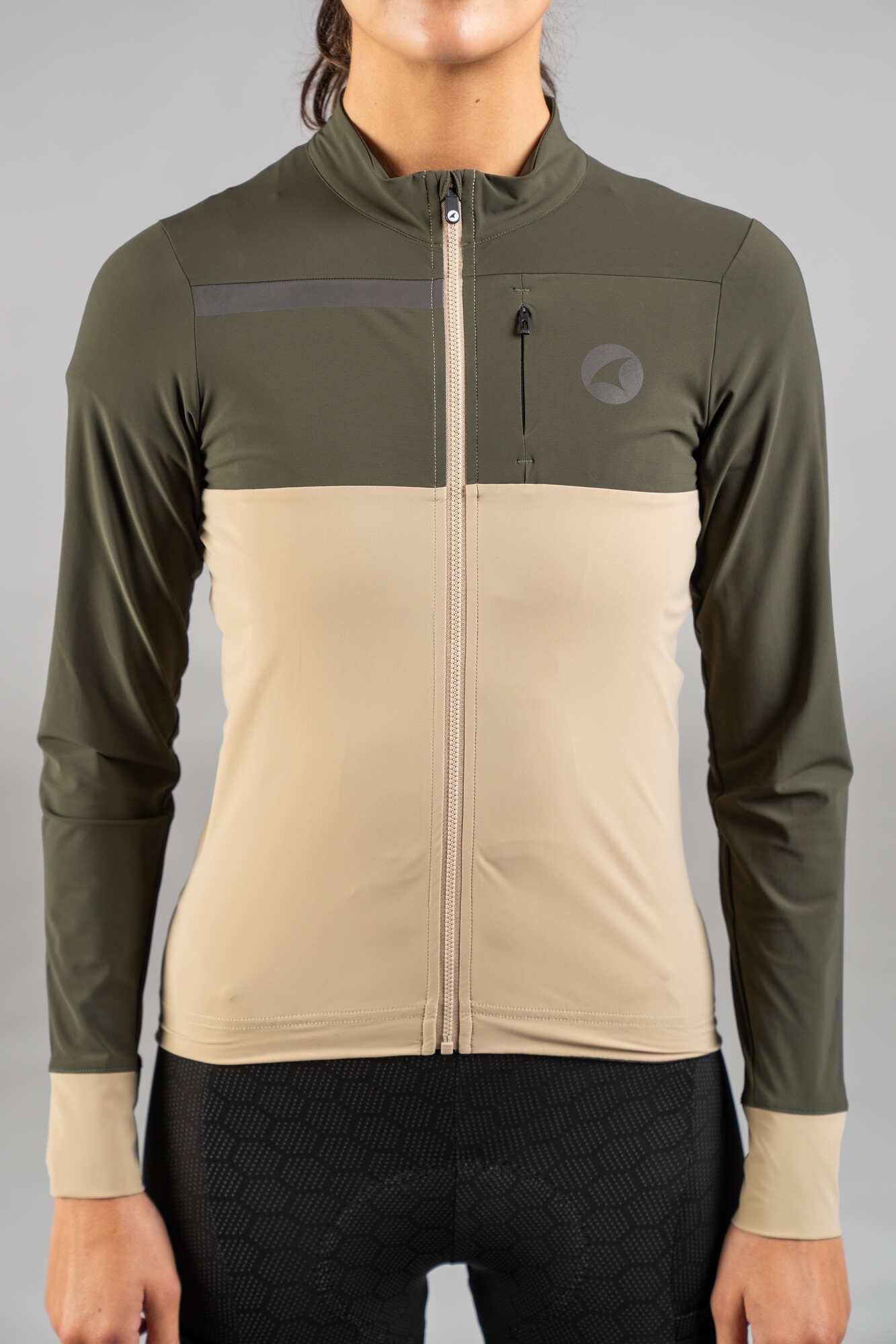 Women's Cargo Long Sleeve Gravel Cycling Jersey - Zipper