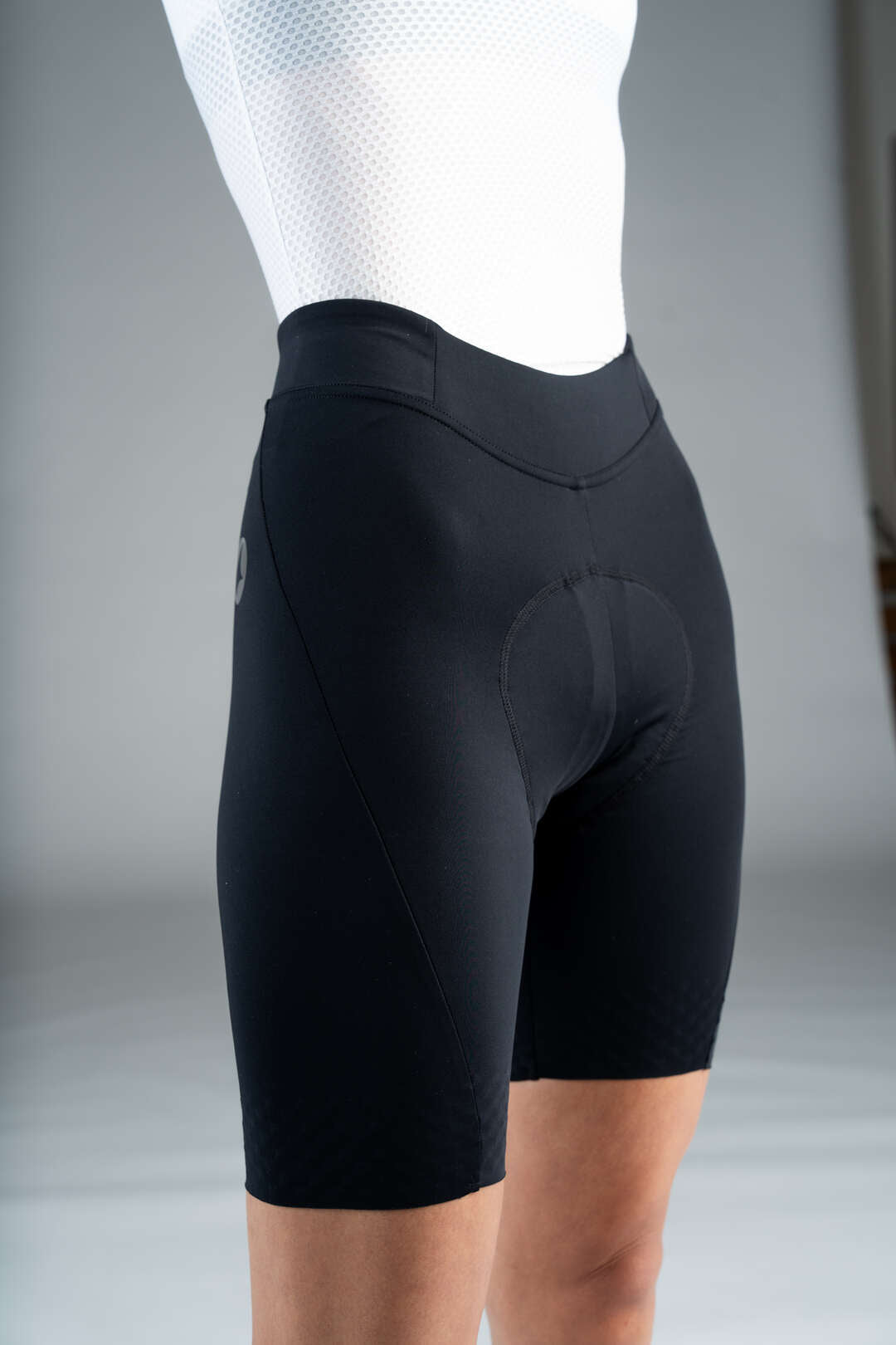 Women's Black Classic Cycling Shorts - Side View