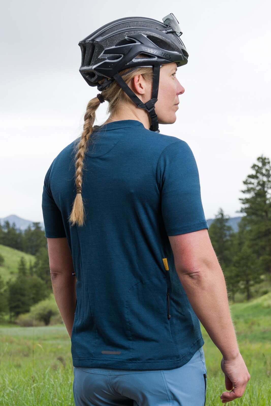 Women's Merino Wool Mountain Bike Shirt - Back View