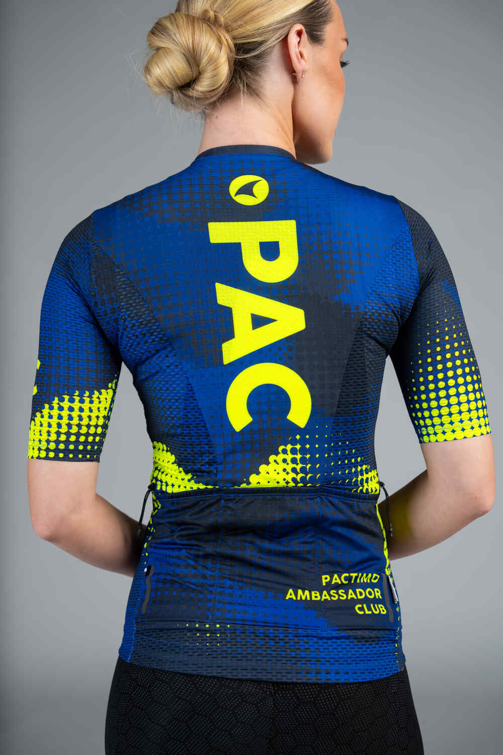 Women's PAC Aero Cargo Mesh Cycling Jersey - Azure Back Close-Up