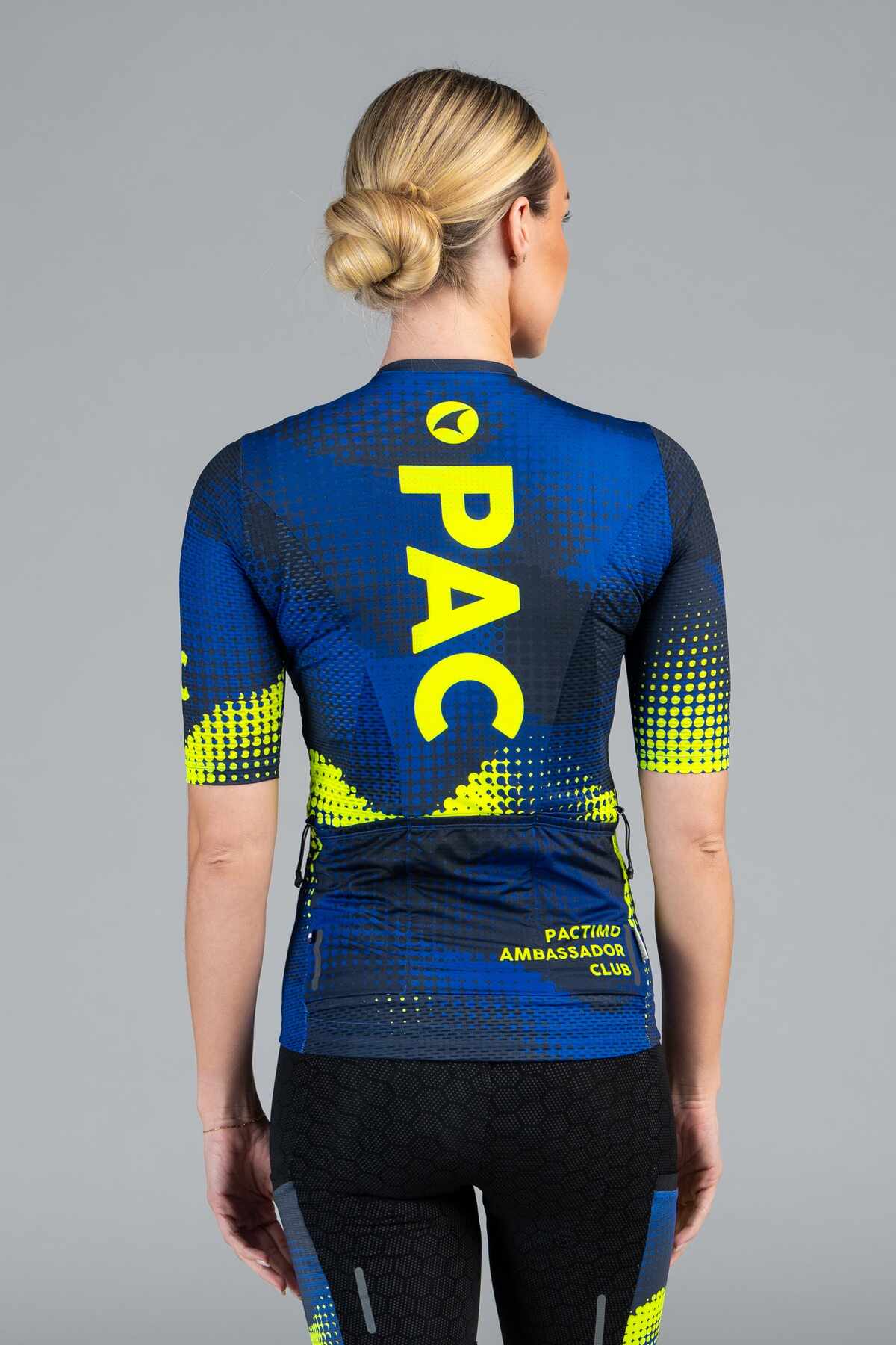 Women's PAC Aero Cargo Mesh Cycling Jersey - Azure Back View