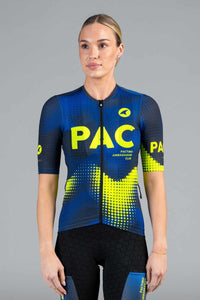 Women's PAC Aero Cargo Mesh Cycling Jersey - Azure Front View