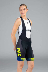 Women's PAC Summit Raptor Bibs - Azure Front View